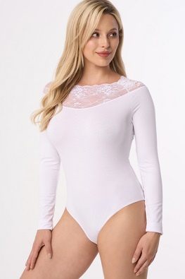 Body damskie eleganckie białe Babell Body Maddalena Prod. Polski rozm.