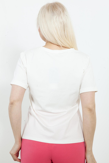 Sabra koszulka damska z motywem stokrotki 24Y09B0117 - fuksja