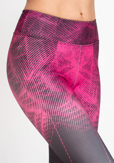 Legginsy sportowe z wyższym stanem - zielony