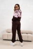 Kobiecy komplet dresowy elegancki wiskozowy bluza w kwiaty 821148