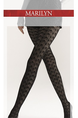 Rajstopy damskie żakardowe MARILYN SOPHIA 874 czarny