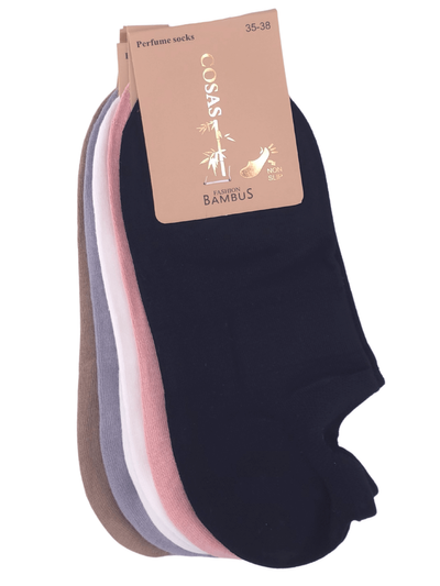 5x Damskie skarpetki stopki bambusowe z silikonem Cosas LM18-103