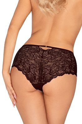 Koronkowe majtki damskie Ewana 100 - czarny