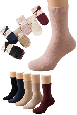 4x Ciepłe kaszmirowe skarpetki damskie BDP8-21