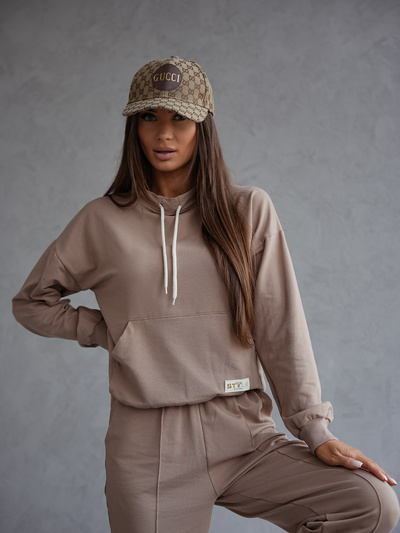 Damski dres bawełniany o klasycznym kroju 82162 - cappuccino