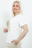 Sabra koszulka damska z motywem stokrotki 24Y09B0117 - beż