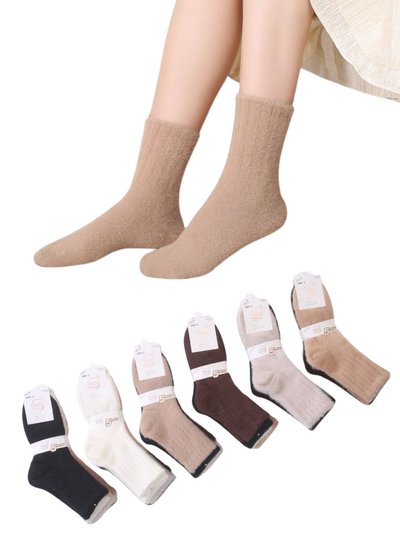 5x Futerkowe skarpetki damskie ciepłe S001-2