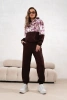 Kobiecy komplet dresowy elegancki wiskozowy bluza w kwiaty 821148