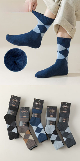 4x Skarpety męskie frotte w romby Cosas SP3-13