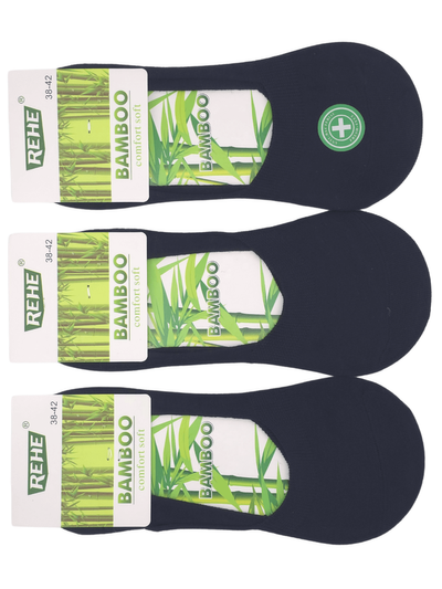 3x Klasyczne stopki damskie z włókna bambusowego E1003
