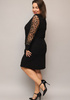 Sukienka PLUS SIZE z szyfonowymi rękawami