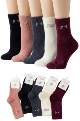 4x Skarpetki damskie futerkowe ciepłe BDP8-43