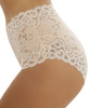 Majtki damskie koronkowe z wysokim stanem Emili Ines Beżowe