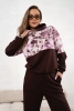 Kobiecy komplet dresowy elegancki wiskozowy bluza w kwiaty 821148