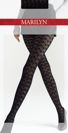 Rajstopy damskie żakardowe MARILYN SOPHIA 874 czarny 