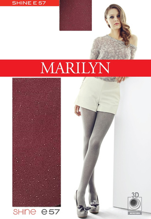 Marilyn rajstopy Shine E57 - czerwone wino