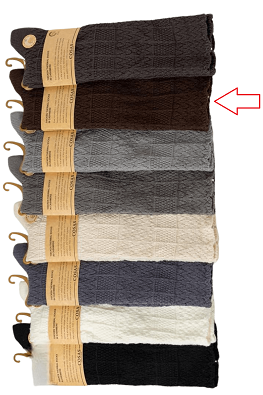 PODKOLANÓWKI DAMSKIE KASZMIROWE BDP8-99 - czekolada