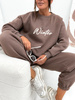 Ocieplany dres damski bawełniany VE105 cappuccino