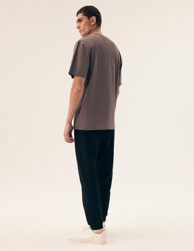 Klasyczna bawełniana koszulka męska z krótkim rękawem Henderson 43026 Mite