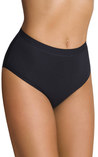 Majtki damskie z wysokim stanem gładkie Emili Soa Czarne
