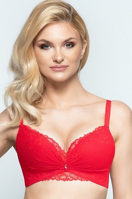 Konrad biustonosz push-up bez fiszbin Sophie - czerwony