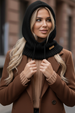 Kaptur komin dzianinowy zimowy LEMA 1702