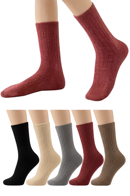 4x Ciepłe skarpetki damskie o średniej długości BDP8-88
