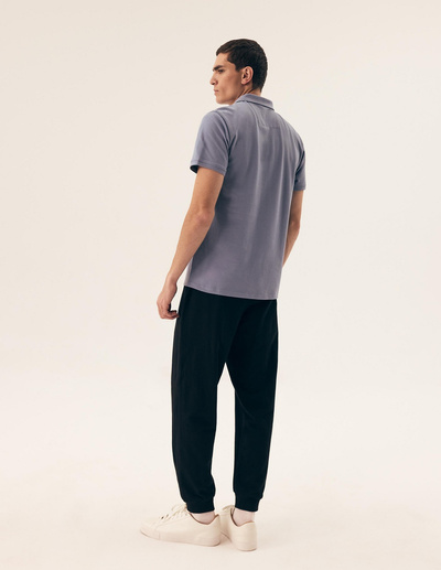 Niebieska koszulka męska polo HENDERSON 43025 MILE