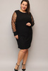 Sukienka PLUS SIZE z szyfonowymi rękawami