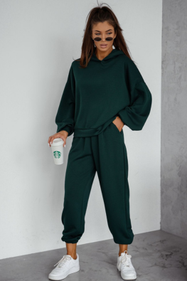 Dres damski z delikatnej wiskozy 525 - butelkowy