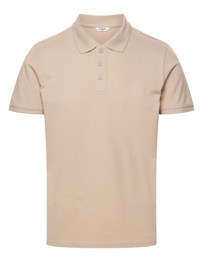Beżowa koszulka męska POLO HENDERSON 43025 MILE