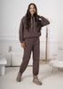 Dres damski bawełniany ocieplany 82143 - czekoladowy