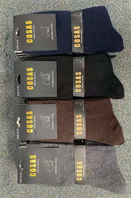 3x Skarpetki męskie angorowe klasyczne kolory ADP-21