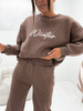 Ocieplany dres damski bawełniany VE105 cappuccino