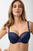 Biustonosz miękki na duże biusty granatowy Gorsenia K970 ASTRID