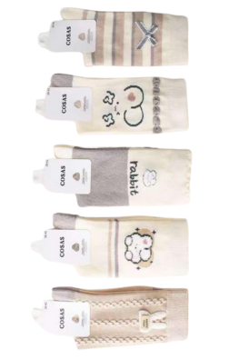 4x Skarpetki damskie kaszmirowe z naszywkami LM23-227