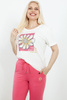 Sabra koszulka damska z motywem stokrotki 24Y09B0117 - fuksja