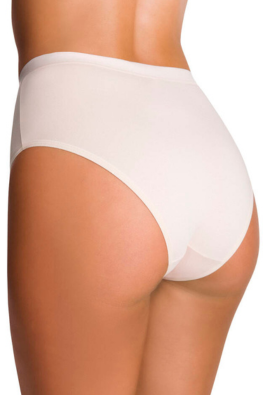 Majtki damskie z wysokim stanem gładkie Emili Soa Beżowe