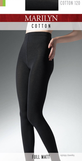 Rajstopy bawełniane MARILYN COTTON 120 nero