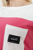 Sabra koszulka damska z kolorowym pasem 24Y09B0131 - fuksja