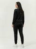 Damski dres welurowy komplet duże rozmiary PLUS SIZE czarny 556