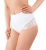Wysokie majtki damskie z koronką Ewana figi 099 - biały