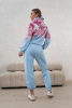 Kobiecy komplet dresowy elegancki wiskozowy bluza w kwiaty 821148