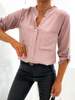 Rozpinana bluzka damska 713 - pudrowy róż