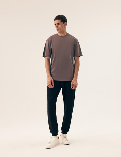 Klasyczna bawełniana koszulka męska z krótkim rękawem Henderson 43026 Mite