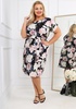 Letnia sukienka w kwiaty 757 Plus Size