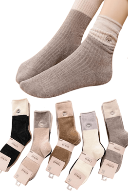 4x Skarpetki damskie kaszmirowe ciepłe LM18-535