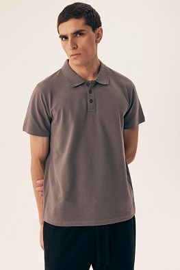 Szara koszulka męska polo HENDERSON 43025 MILE