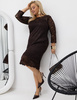 Koronkowa sukienka wieczorowa Plus Size 793 - czekoladowy