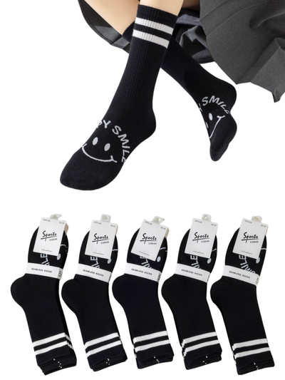 5x Bawełniane skarpetki damskie klasyczne TFP3-46